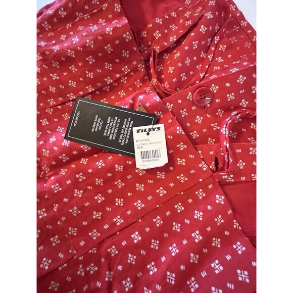 NEW VOLCOM SALT AND SUN RED BUTTON FRONT SPAGHETTI STRAP DRESS WOMANS XSMALL - Picture 16 of 16